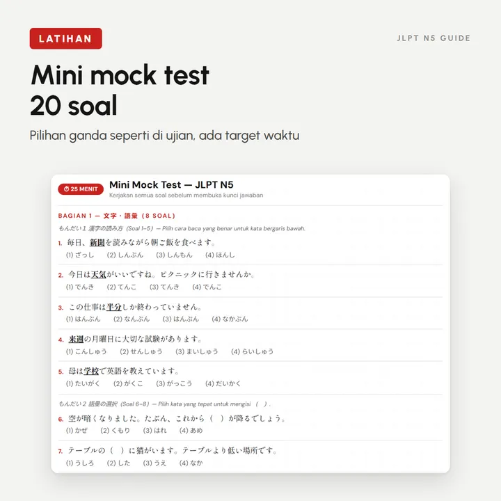 Mini mock test 20 soal